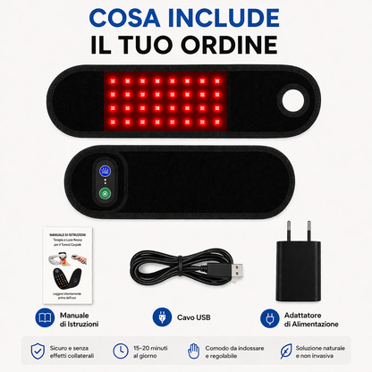 Levora™ Dispositivo terapeutico a luce rossa per alleviare il dolore del tunnel carpale.