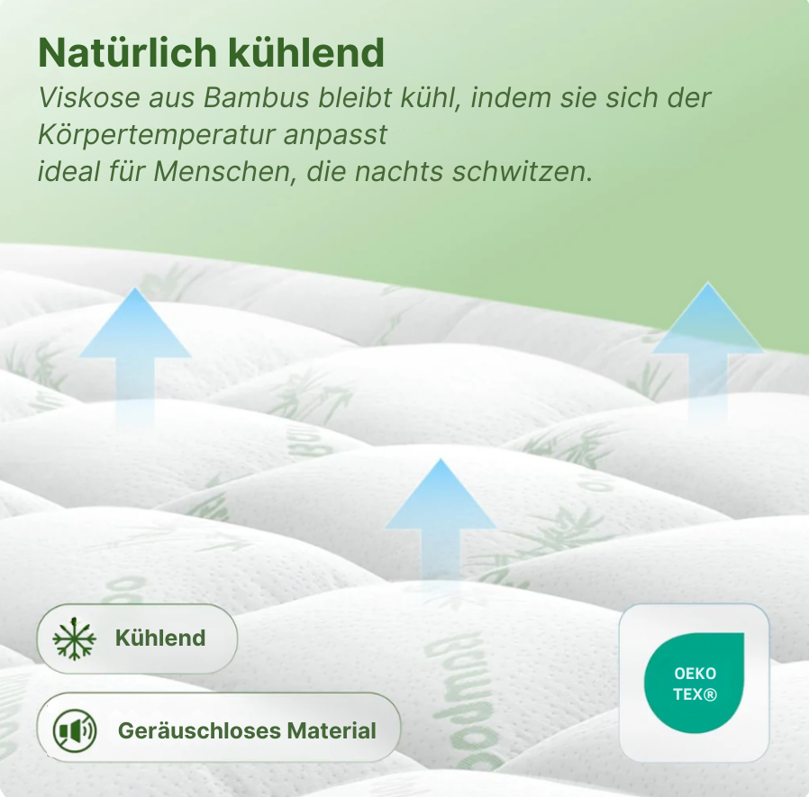 OrthoDream – Bambus-Matratzenauflage für tiefen, schmerzfreien Schlaf